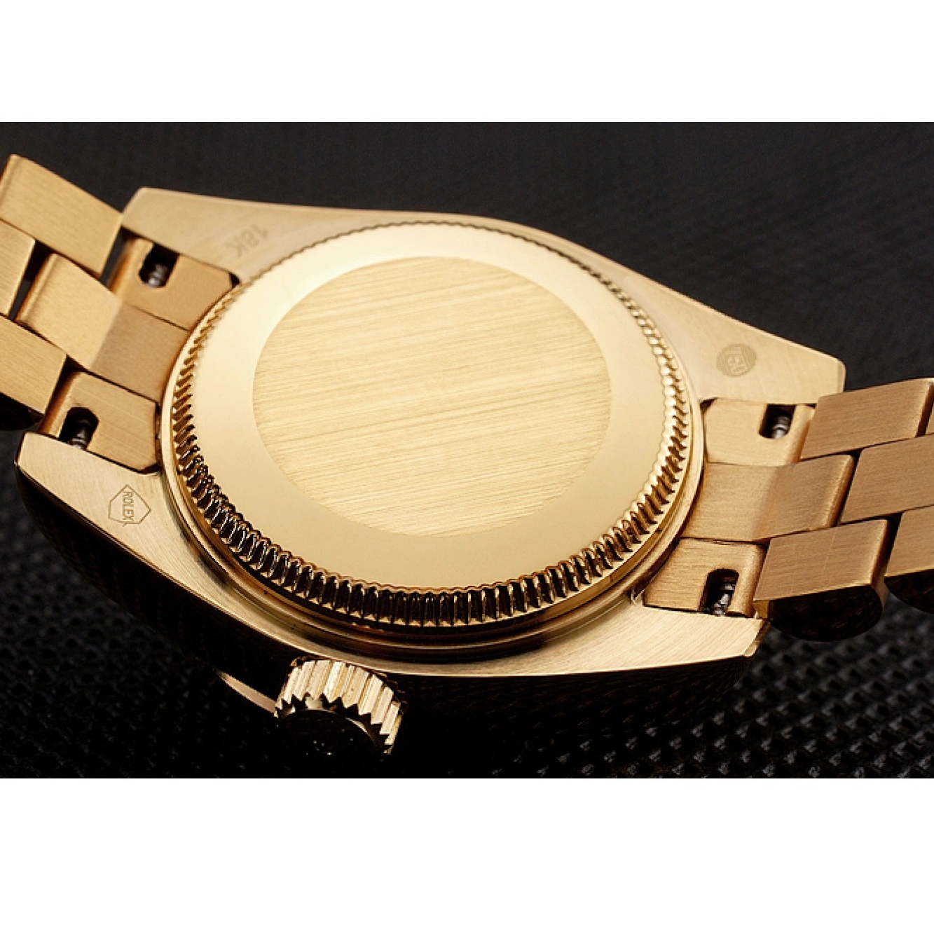 AAA Replica Watches Swiss 1454095 Gold Champagne Dial Diamond Bracelet Lady-Datejust Bezel Rolex 0806